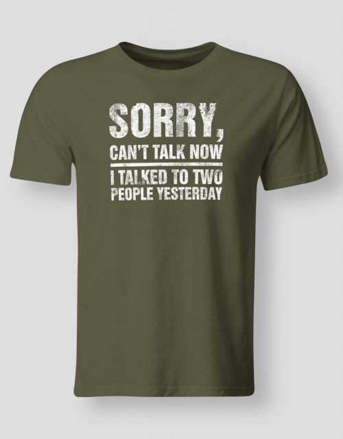 Sorry, can't talk
