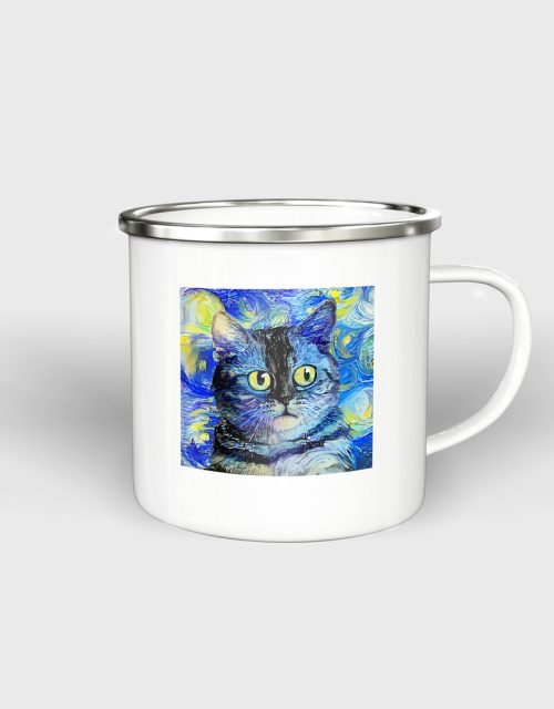 Mačka u Van Gogh stilu