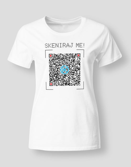 QR kod personalizirana ženska majica